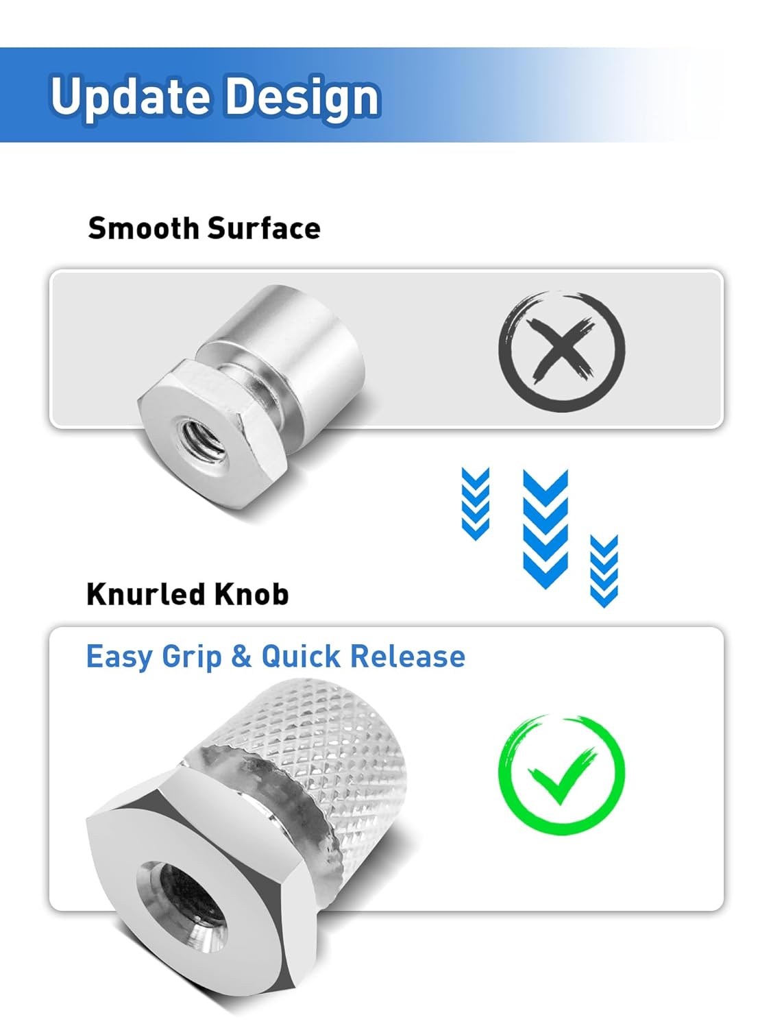 AILMOTO Chrome Solo Seat Nuts, Seat Mounting Nuts Compatible for Compatible for Harley Davidson 1997-2024 Touring Iron Heritage Street Glide Road Glide Road King Softail Low Profile