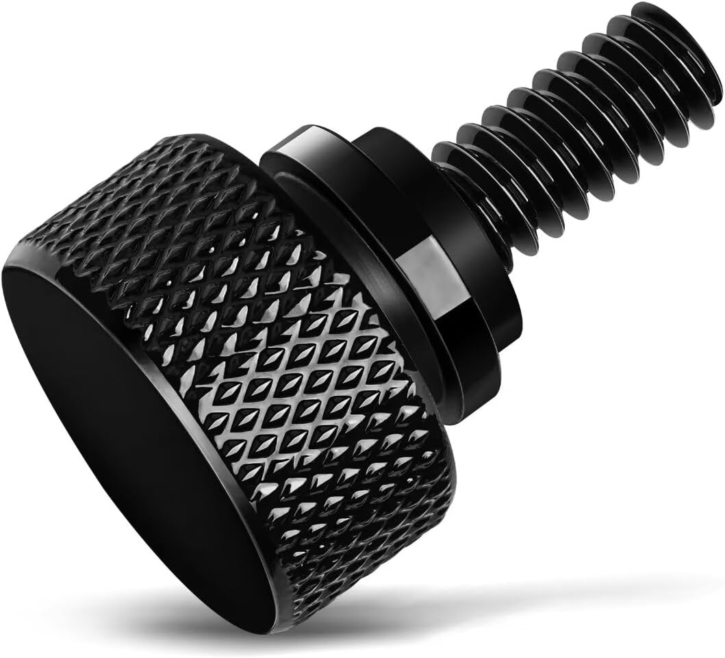 Amazicha Gloss Black 304 Stainless Steel Seat Bolt Screw for Harley Davidson 1996-2024