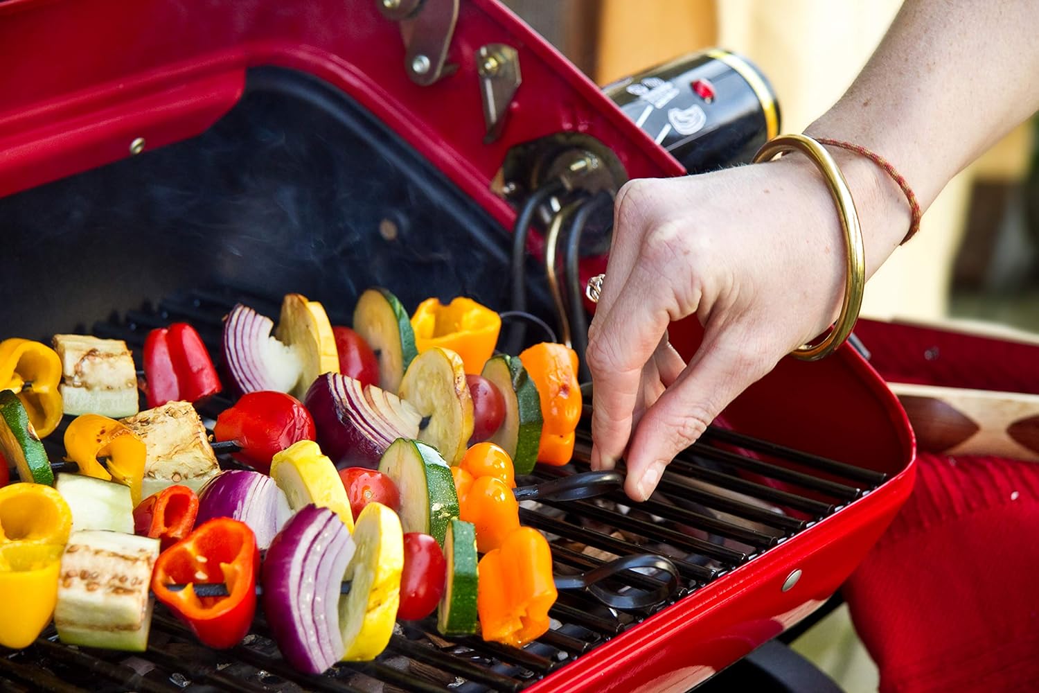 Americana Electric Cart Grill with Side Tables