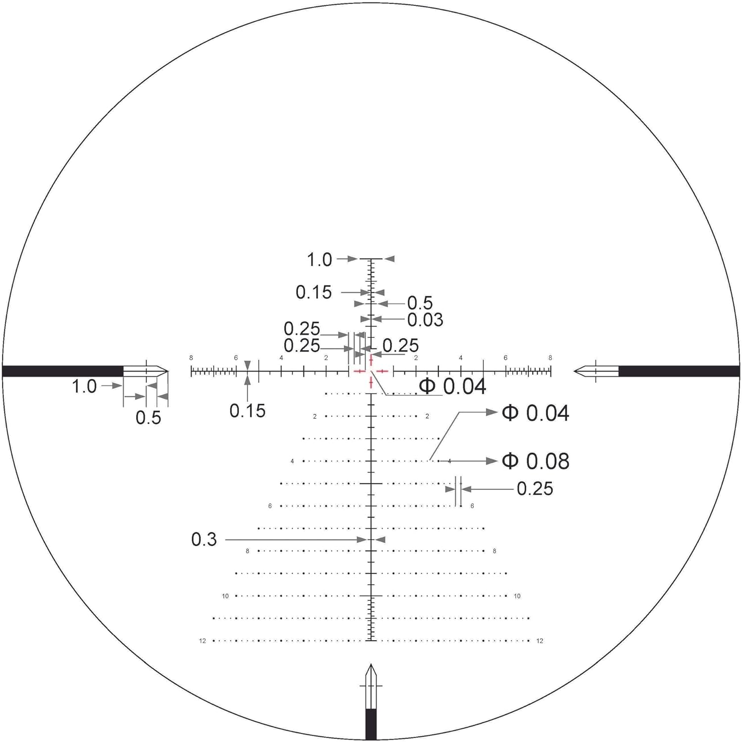 Arken Optics SH4J 6-24X50 Rifle Scope FFP Illuminated Reticle with Zero Stop 34mm Tube