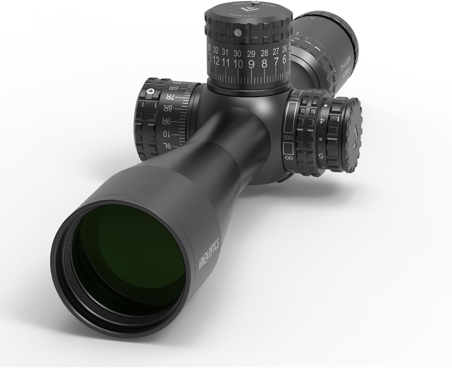 Arken Optics SH4J 6-24X50 Rifle Scope FFP Illuminated Reticle with Zero Stop 34mm Tube