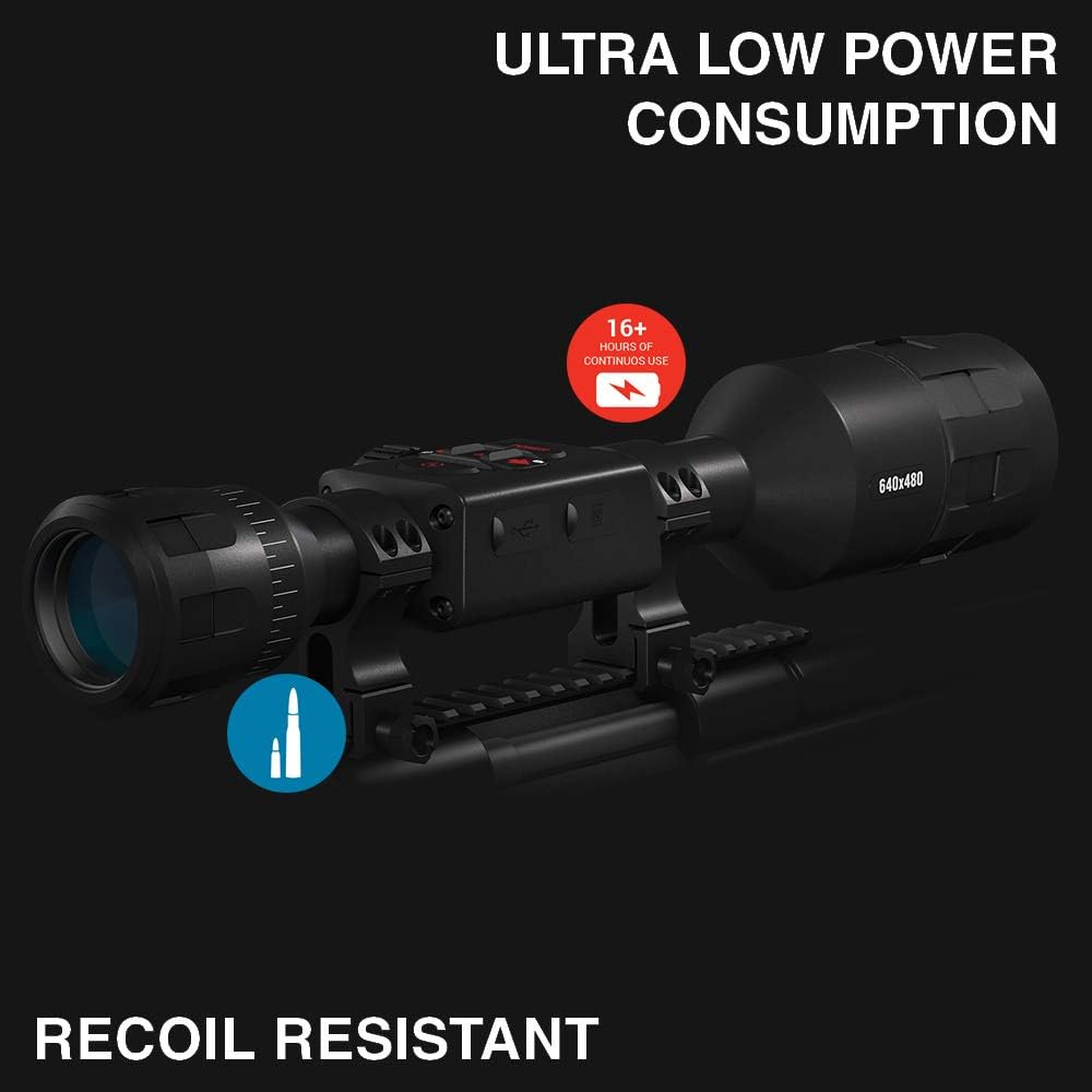 ATN Thor 4, Thermal Rifle Scope with Full HD Video rec, WiFi, GPS, Smooth Zoom and Smartphone Controlling Thru iOS or Android Apps