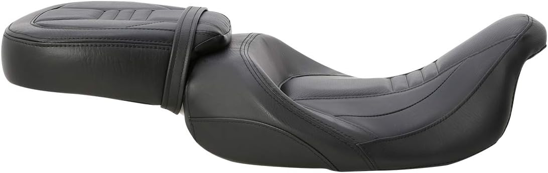 Black Diamond Low Profile Pillion Passenger Rider Seat fits for Harley Davidson Touring and Tri Glide models 2009-later, for Road King Street Glide Road Glide Electra Glide models