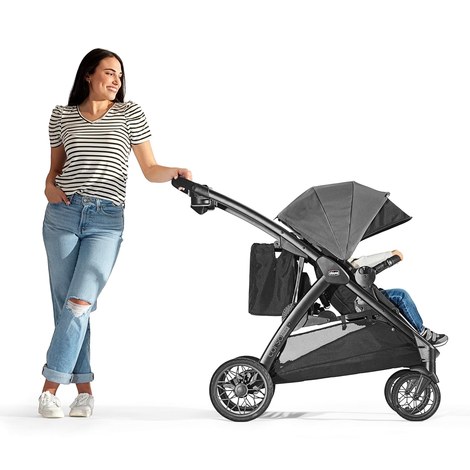 Chicco Corso Flex Convertible Stroller - Legend | Black