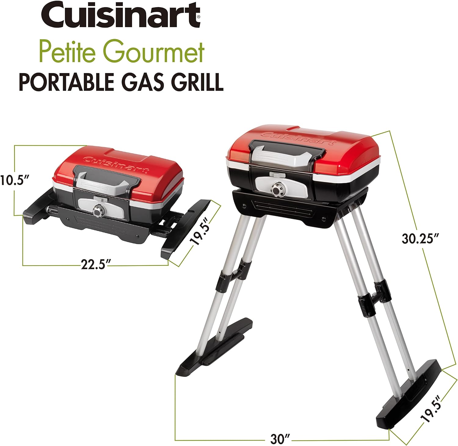 Cuisinart CEG-980 Outdoor Electric Grill with VersaStand 22 x 11.8 x 17.6-Inch