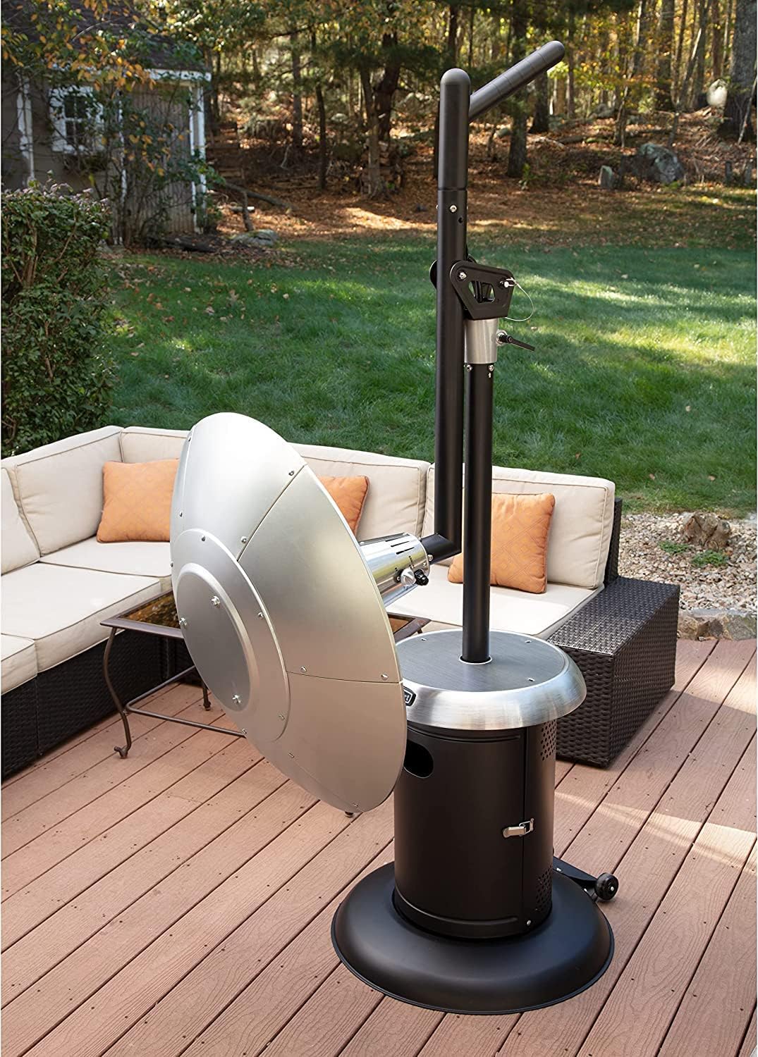 Cuisinart COH-500 Portable Tabletop Patio, 11,000 BTU Outdoor Propane Heater with Safety Tilt Switch and Burner Screen Guard, 30 sq. Foot Heat Range, Black