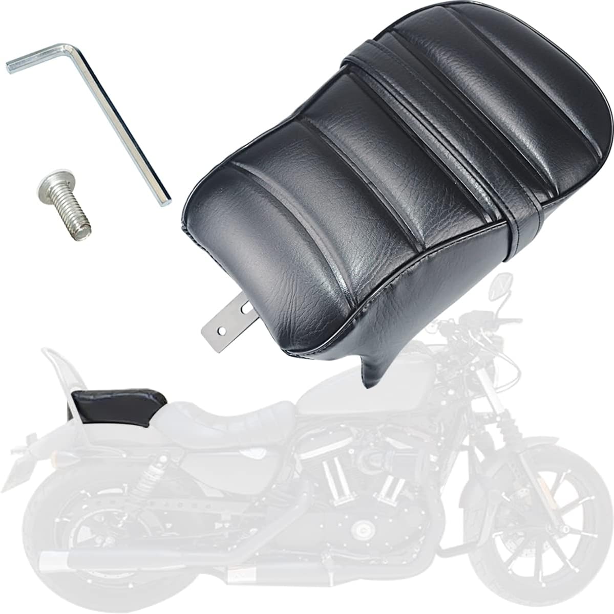 FOVPLUE Passenger Pillion,Passenger Pillion Seat for Harley Davidson 2016-2022 Sportster Iron 883 XL883N Models Black