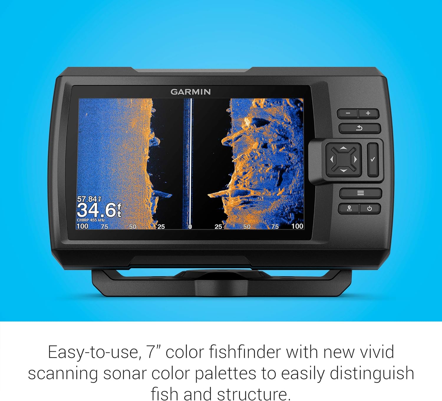 Garmin 010-02550-00 Striker Vivid 4cv, Easy-to-Use 4-inch Color Fishfinder and Sonar Transducer, Vivid Scanning Color Palettes