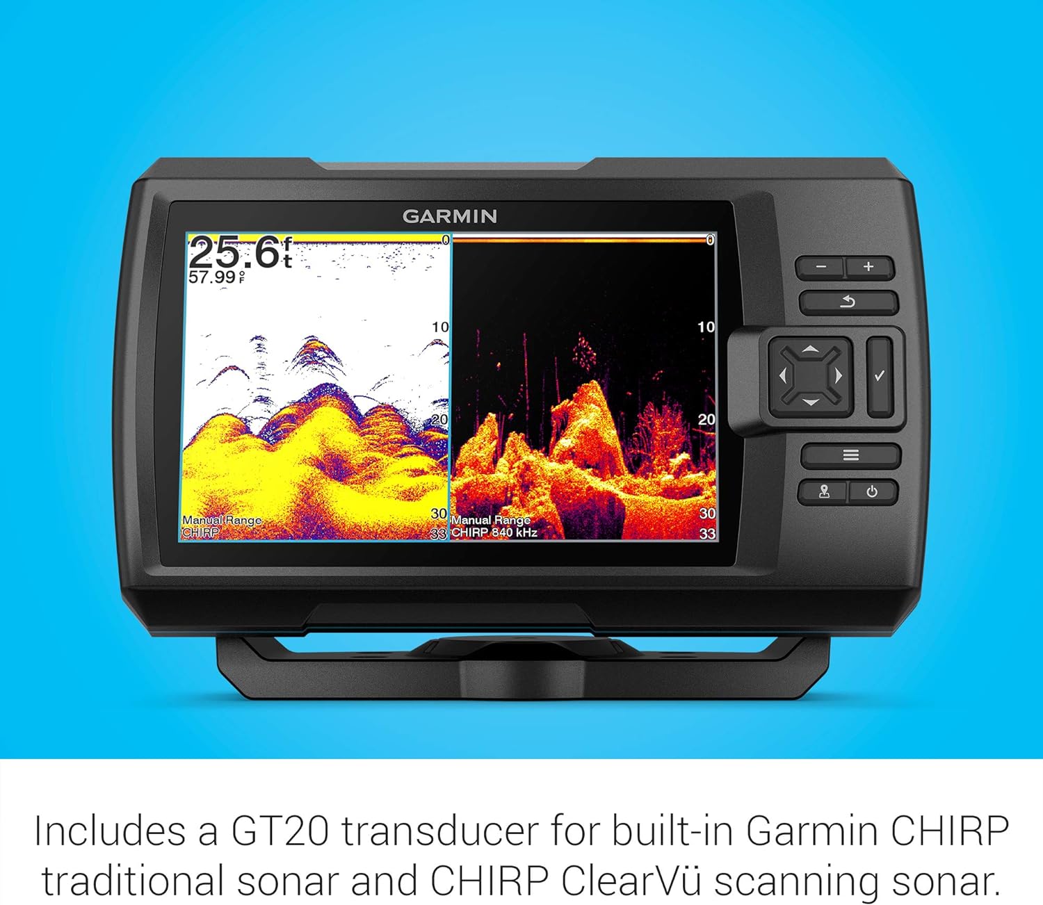 Garmin 010-02550-00 Striker Vivid 4cv, Easy-to-Use 4-inch Color Fishfinder and Sonar Transducer, Vivid Scanning Color Palettes