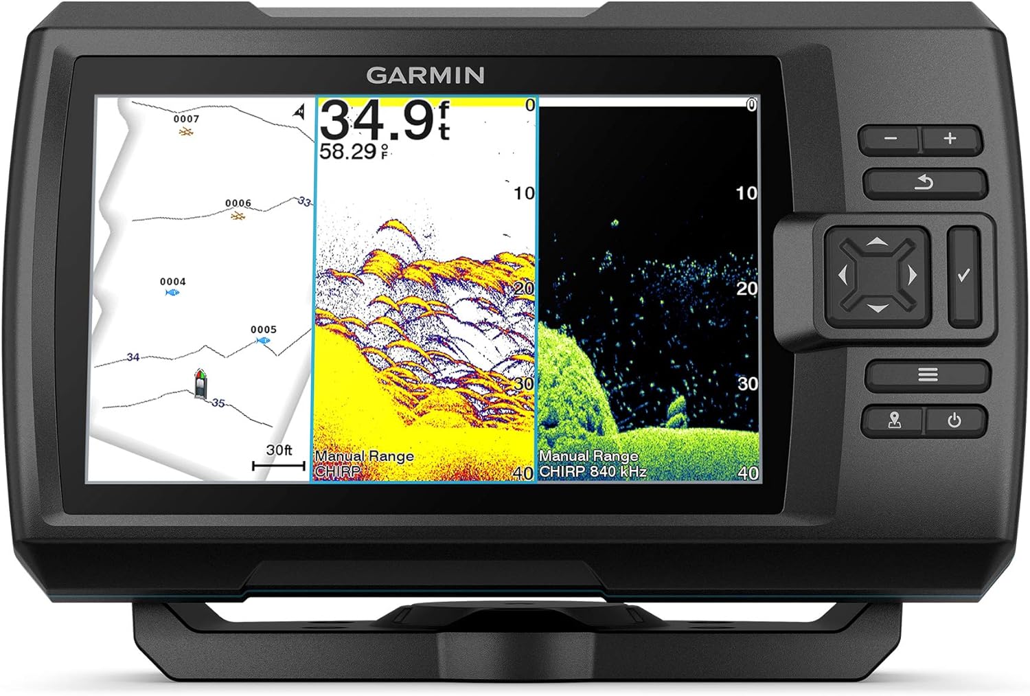 Garmin 010-02550-00 Striker Vivid 4cv, Easy-to-Use 4-inch Color Fishfinder and Sonar Transducer, Vivid Scanning Color Palettes