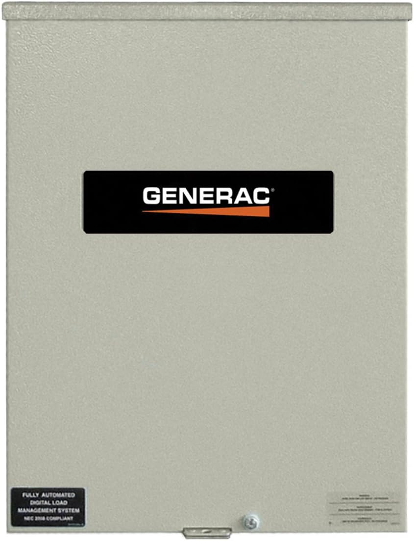 Generac 200 Amp Single Phase Automatic Smart Transfer Switch Kit for Generator with Power Management for Indoor and Outdoor Use