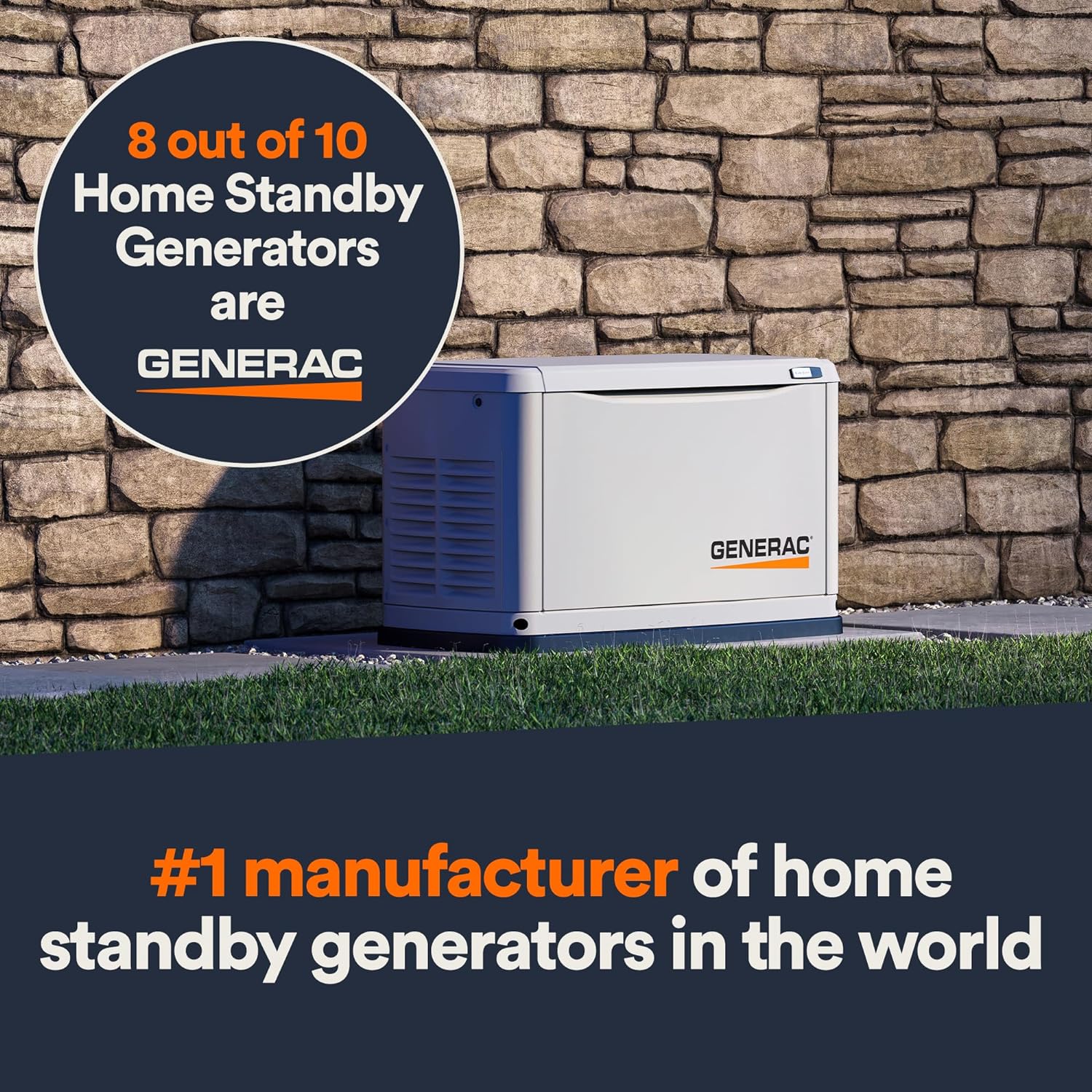 Generac 7172 10kW Air Cooled Guardian Series Home Standby Generator with 100-Amp Transfer Switch - Comprehensive Protection - Smart Controls - Versatile Power - Wi-Fi Connectivity - Real-Time Updates