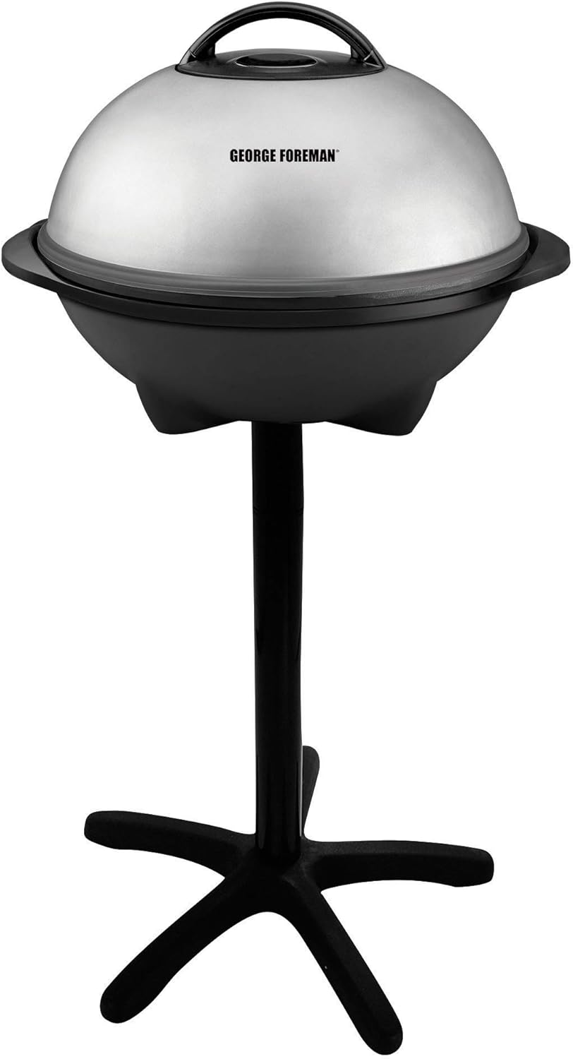 George Foreman Indoor/Outdoor Electric Grill, 15-Serving, black