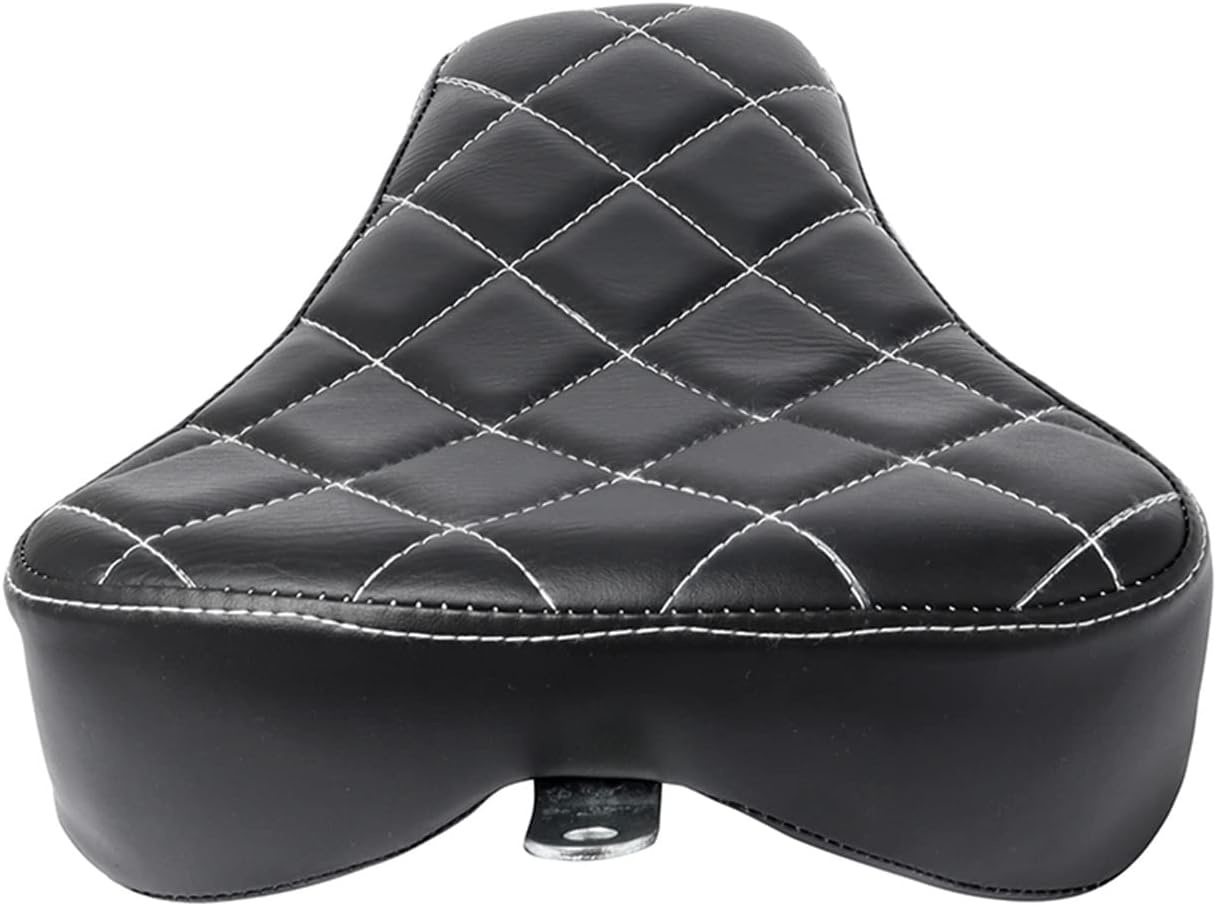 GUDITEM Motorcycle Solo Seats Cushion Pad Pu Leather Front Driver Rider Motorcycle Cushion Solo Seat For Harley Sportster Forty Eight XL1200 883 72 48, Black Diamond#2