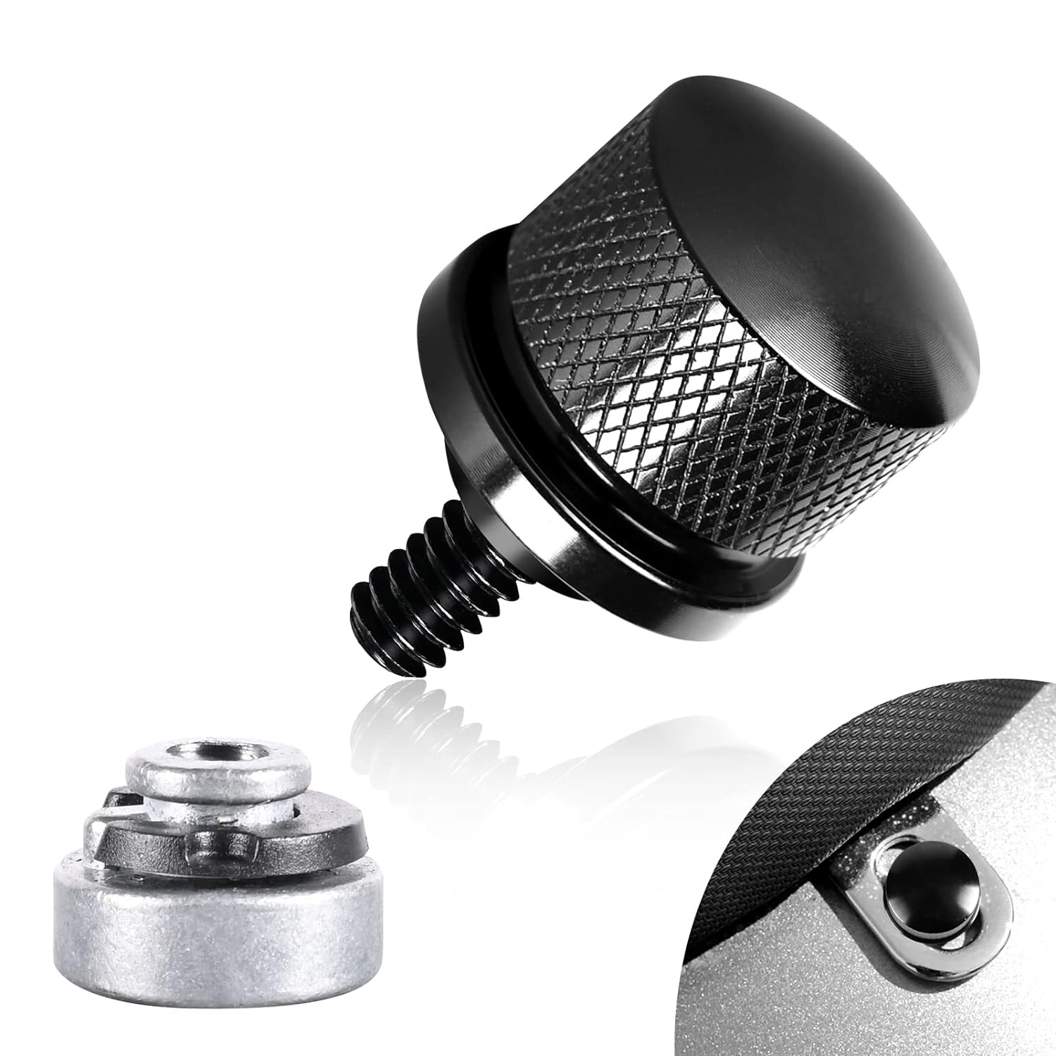 Hutexico Street Glide Sportster Seat Bolt for Harley, Motorcycle Rear Fender Knurled Screw for Dyna Sportster Softail Road Glide Street Touring King CVO Electra Iron 883 Bob 1996-2023