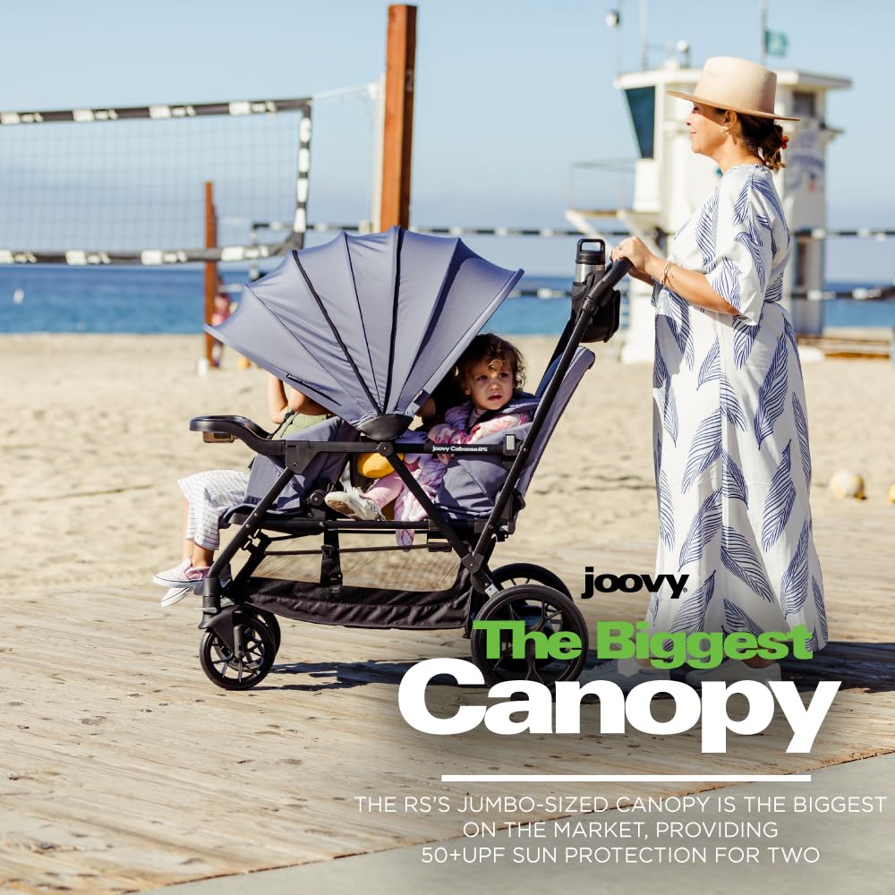 Joovy New Caboose RS Stroller, Premium Sit and Stand Stroller, Jet