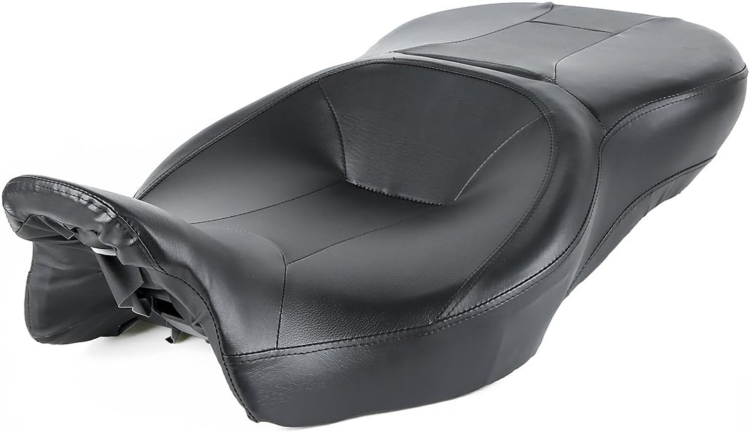 SLMOTO Hammock Seat Motorcycle Seat Two Up Rear Hammock Rider Passenger Seat Rider and Passenger Seat fits for Harley Davidson Touring and Tri Glide models 2009-2023