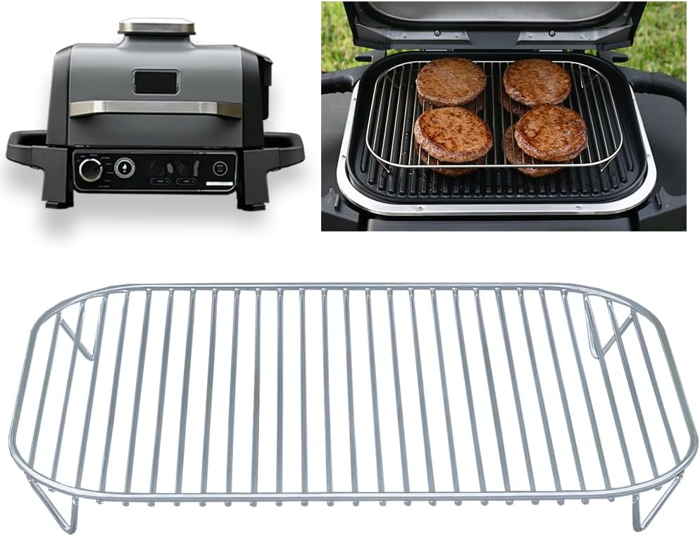 Stainless Steel Rack for Ninja Woodfire Outdoor Grill and Smoker, OG701 OG751 7-in-1 Wood Fire Electric Master Grill Air Fryer Accessories, Dishwasher Safe, by INFRAOVENS