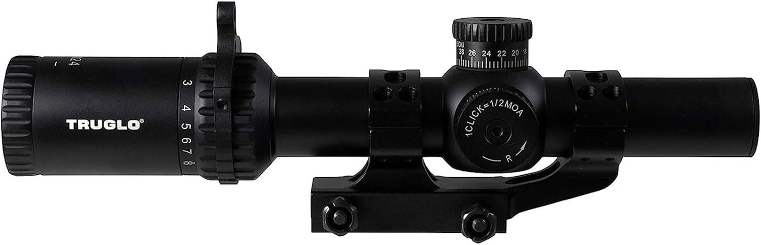 TRUGLO Omnia Tactical Hunting Shooting Durable Waterproof Fogproof Shock Resistant 30mm One-Piece Aluminum Tube Illuminated All Purpose Tactical Reticle Riflescope | Flip-Up Lens Cap Included