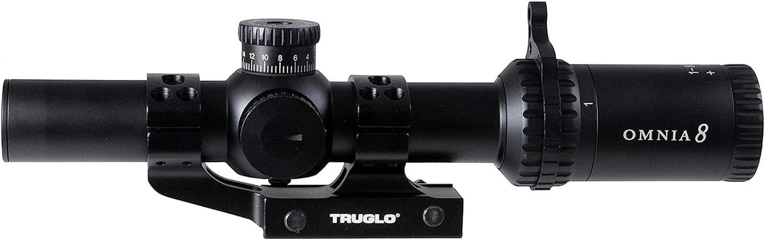 TRUGLO Omnia Tactical Hunting Shooting Durable Waterproof Fogproof Shock Resistant 30mm One-Piece Aluminum Tube Illuminated All Purpose Tactical Reticle Riflescope | Flip-Up Lens Cap Included