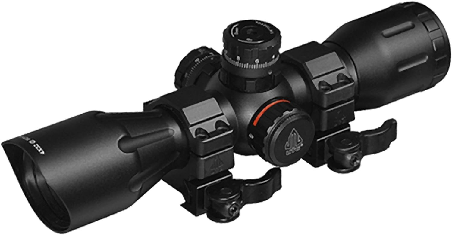 UTG 4X32 1 Crossbow Scope, Pro 5-Step RGB Reticle, QD Rings