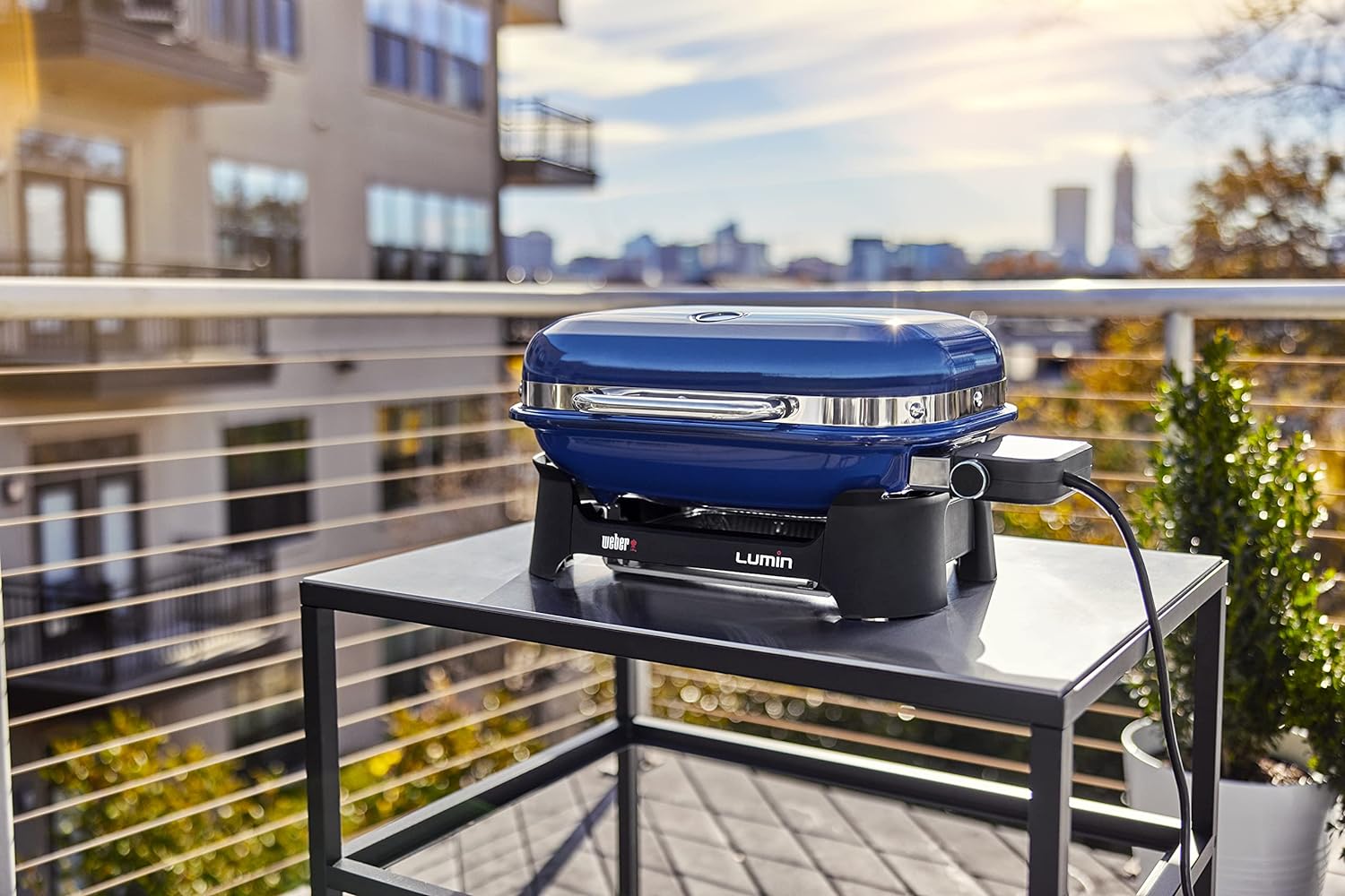 Weber Lumin Compact Outdoor Electric Barbecue Grill, Black - Great Small Spaces such as Patios, Balconies, and Decks, Portable and Convenient