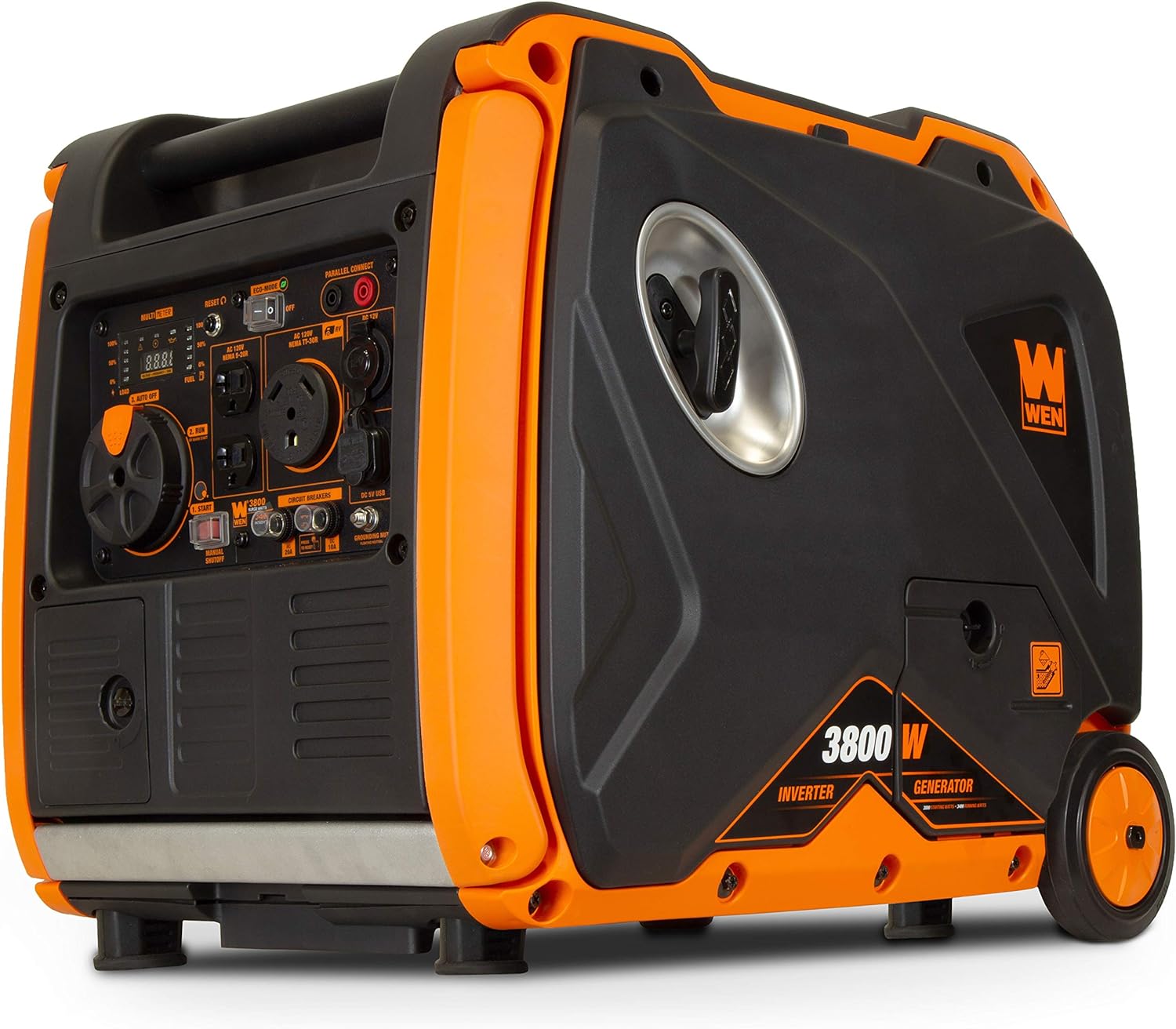 WEN 56380i Super Quiet 3800-Watt RV-Ready Portable Inverter Generator with Fuel Shut-Off and Electric Start