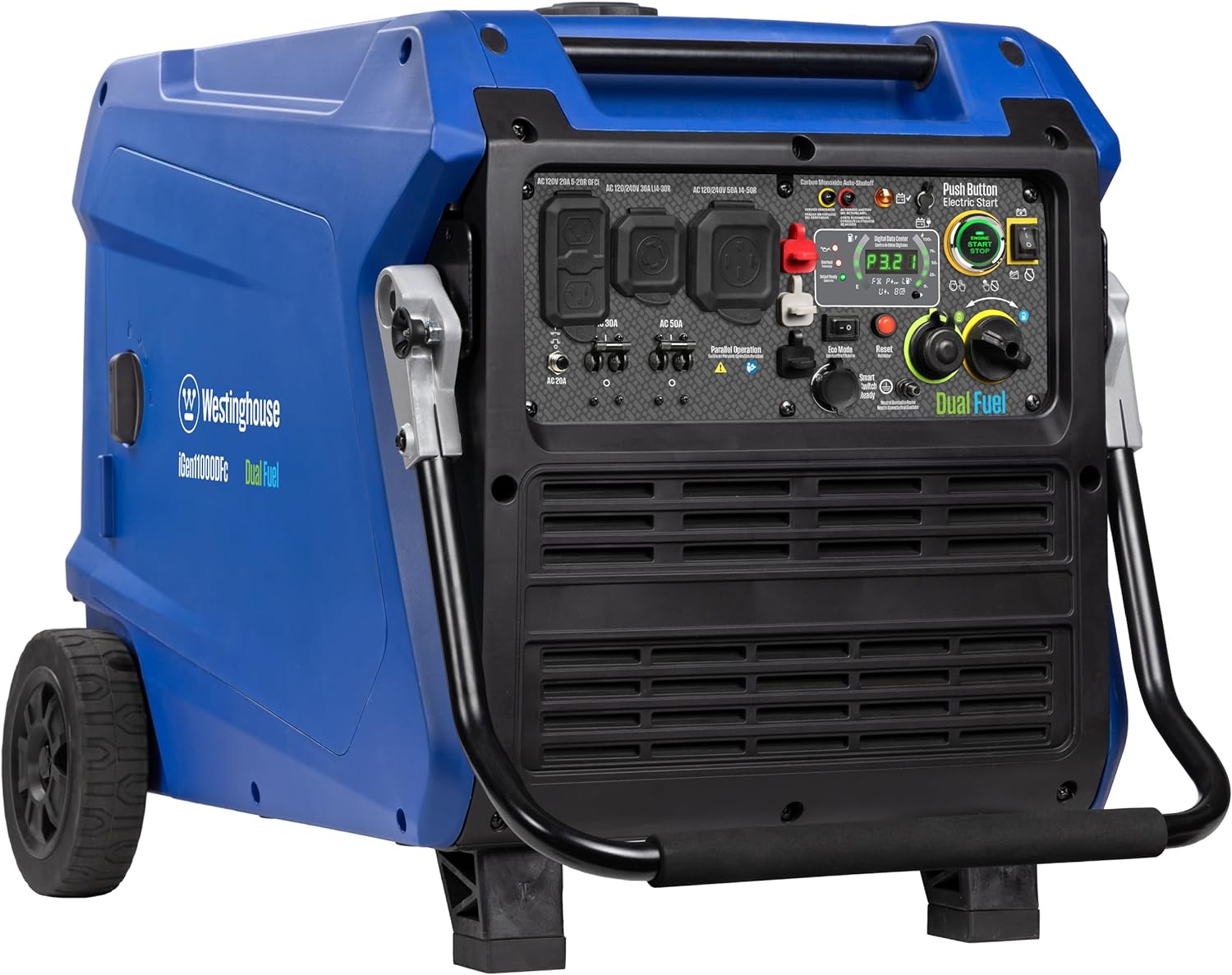 Westinghouse Outdoor Power Equipment 12500 Peak Watt Dual Fuel Home Backup Portable Generator, Remote Electric Start, Transfer Switch Ready, Gas and Propane Powered, CARB Compliant