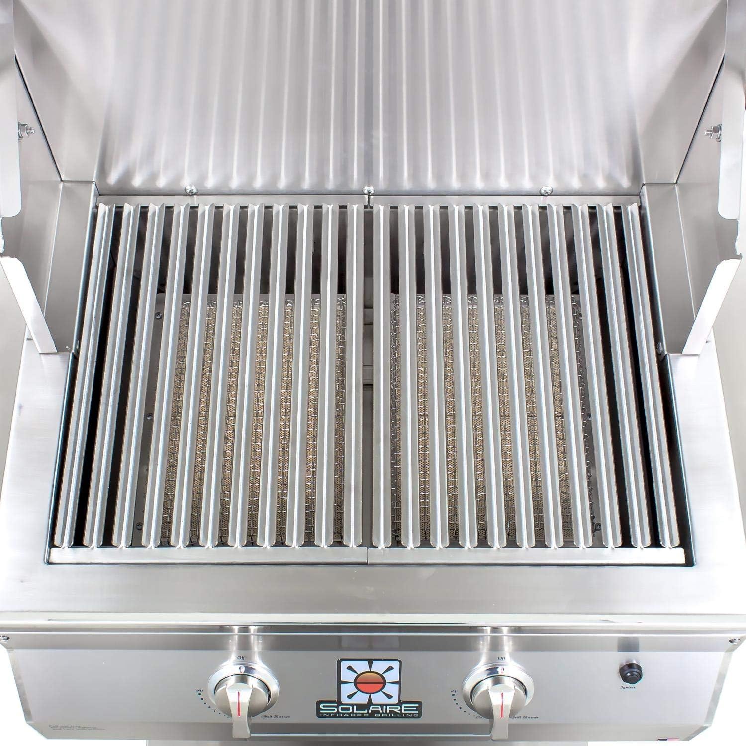 27-Inch Deluxe Infrared Propane Grill on Square Cart, Stainless Steel