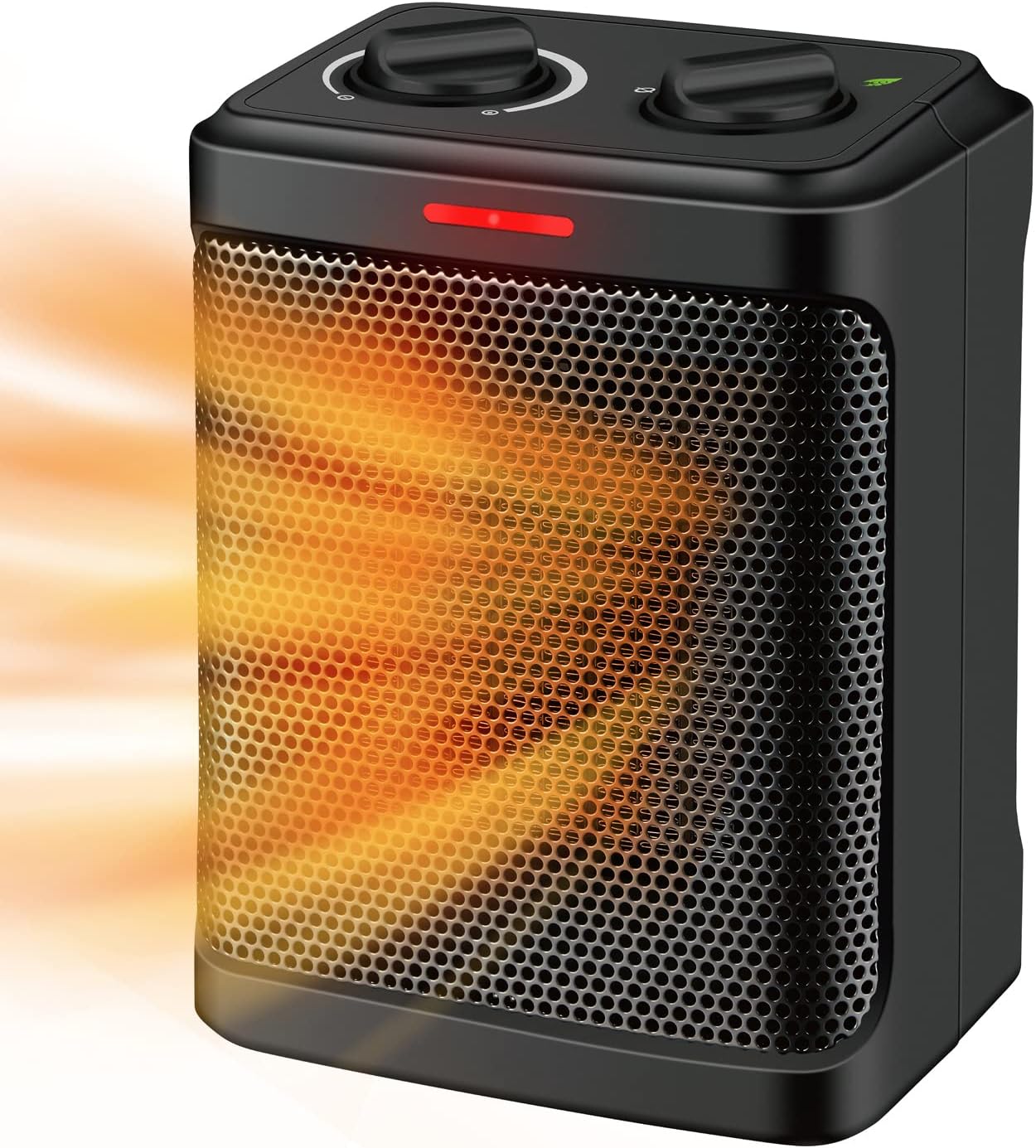 andily Space Heater Electric Heater for Home and Office Ceramic Small Heater with Thermostat, 750W/1500W