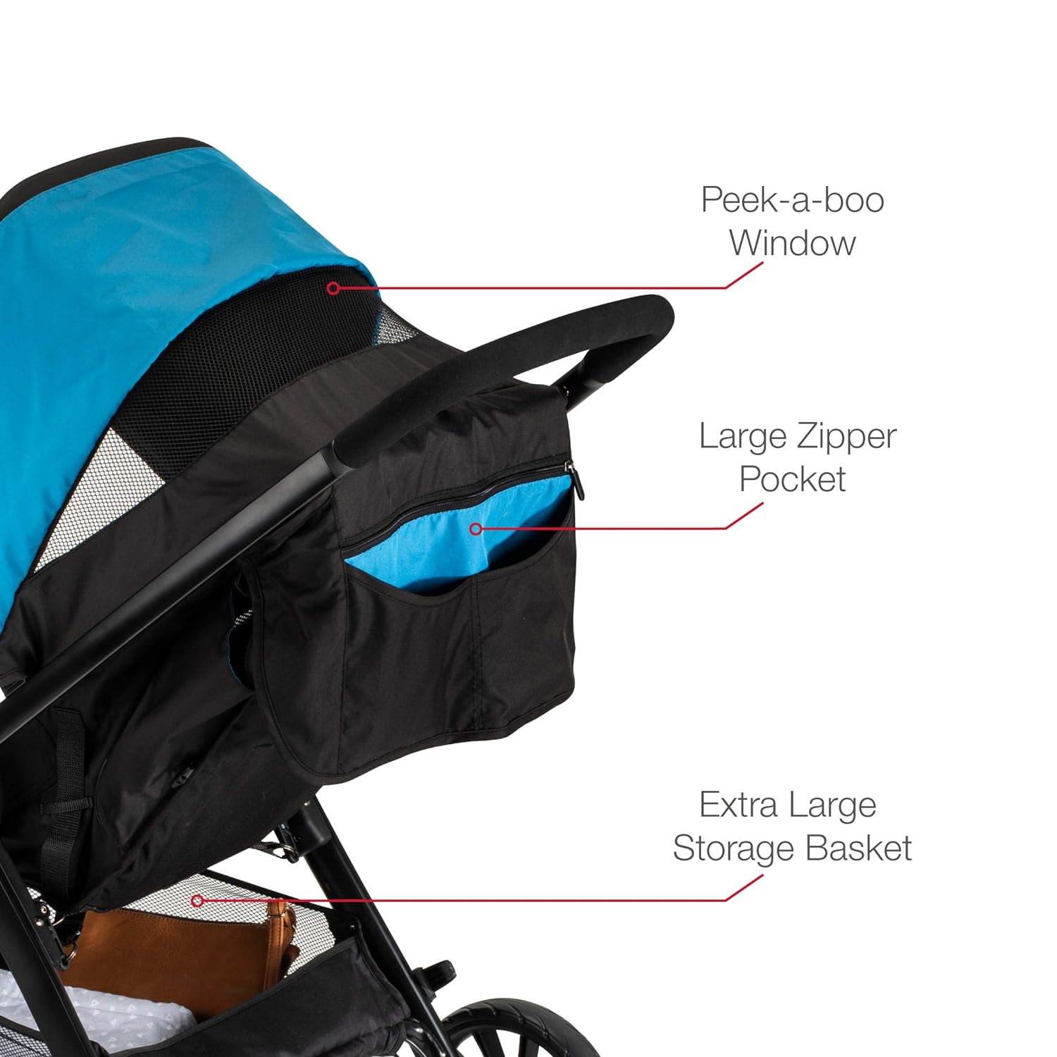 Britax B-Lively Double Stroller, Raven - Quick Self Standing Fold, Adjustable Handlebar, All Wheel Suspension