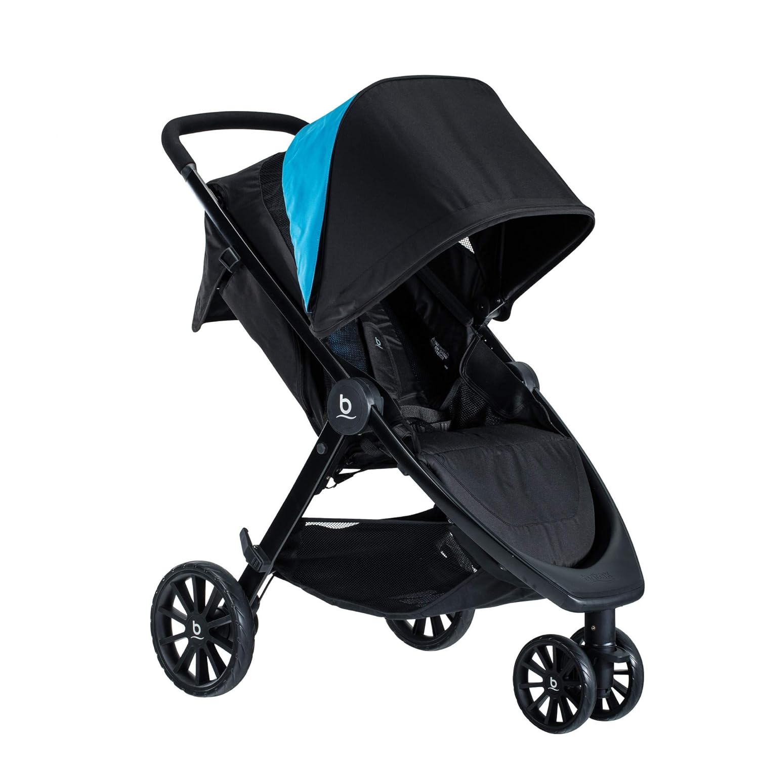 Britax B-Lively Double Stroller, Raven - Quick Self Standing Fold, Adjustable Handlebar, All Wheel Suspension