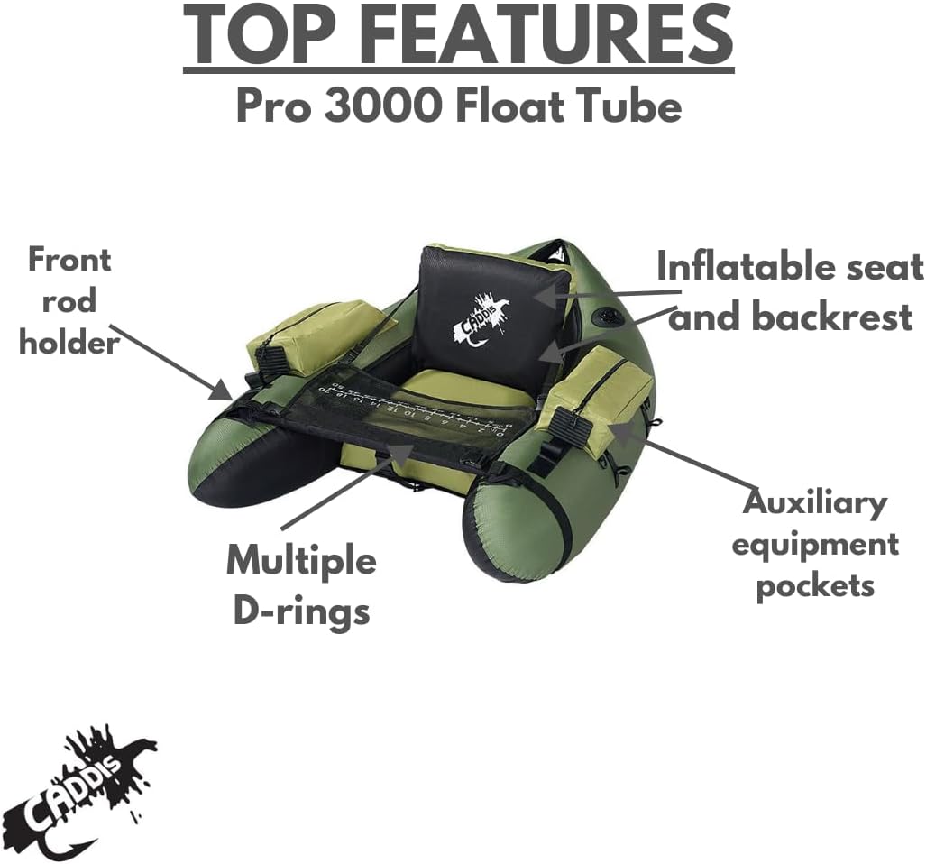 Caddis Sports Pro 3000/Nevada Float Tube for Fishing and Angling (Made by Caddis Sports, Inc.)