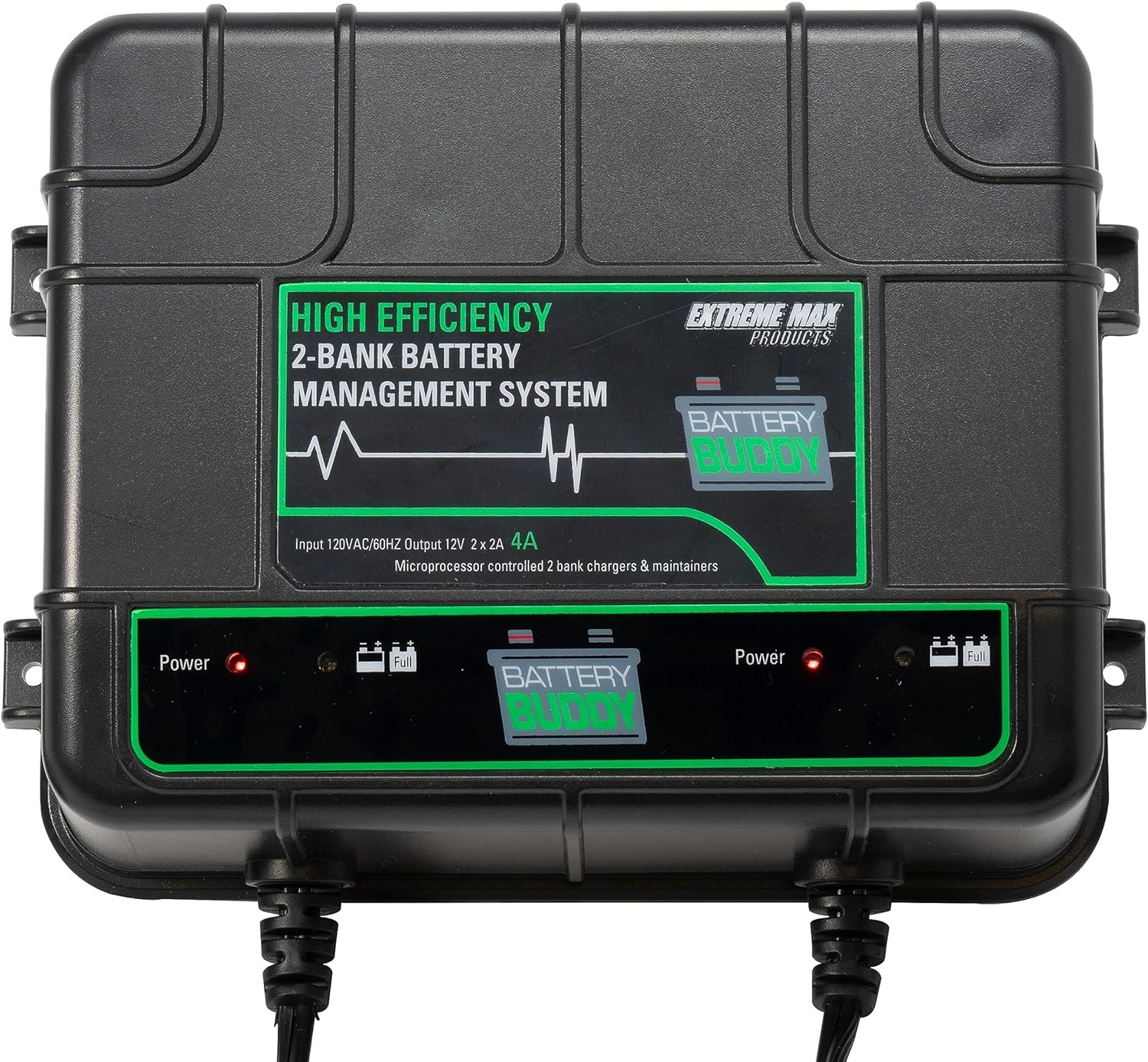 Extreme Max 1229.4023 Battery Buddy 4-Bank Battery Charger/Maintainer