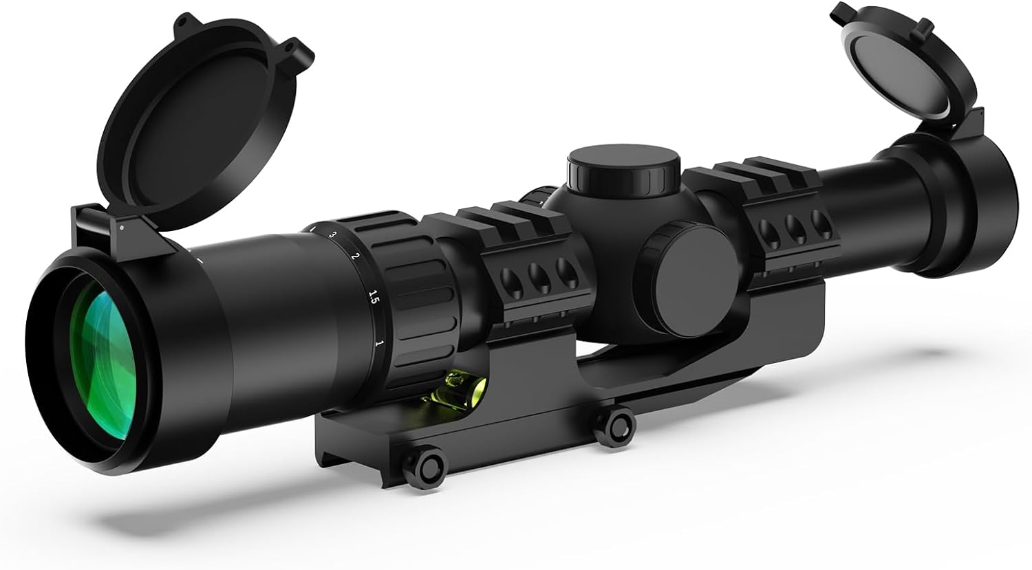 FHYRGF 1-8x24 Rifle Scope SFP Tactical Optics LPVO, Illuminated Reticle Hunting Scope with Cantilever Mount