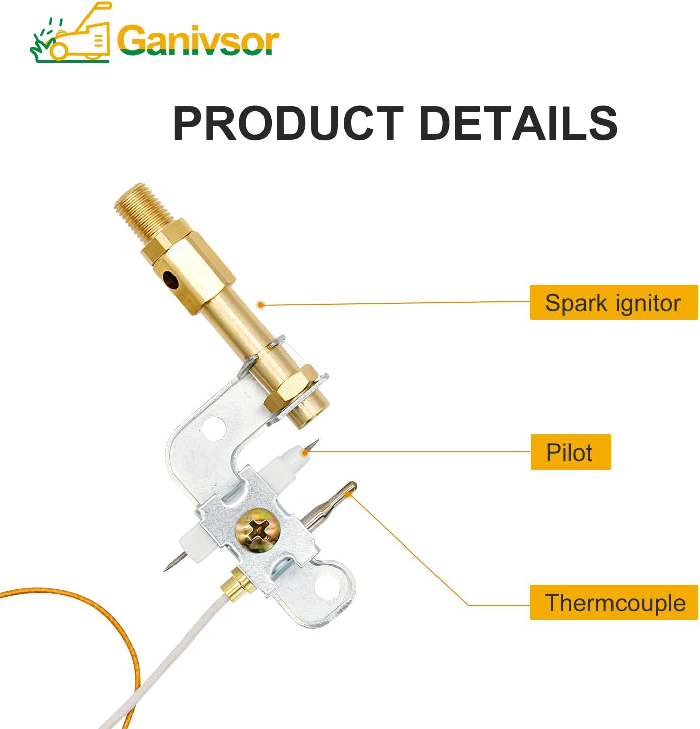 Ganivsor F278527 Pilot Assembly Portable ODS for Mr.Heater Big Buddy MH18B MH9B MH9BX and Dewalt Small Propane Heater Parts - 78422 Space Heater Pilot