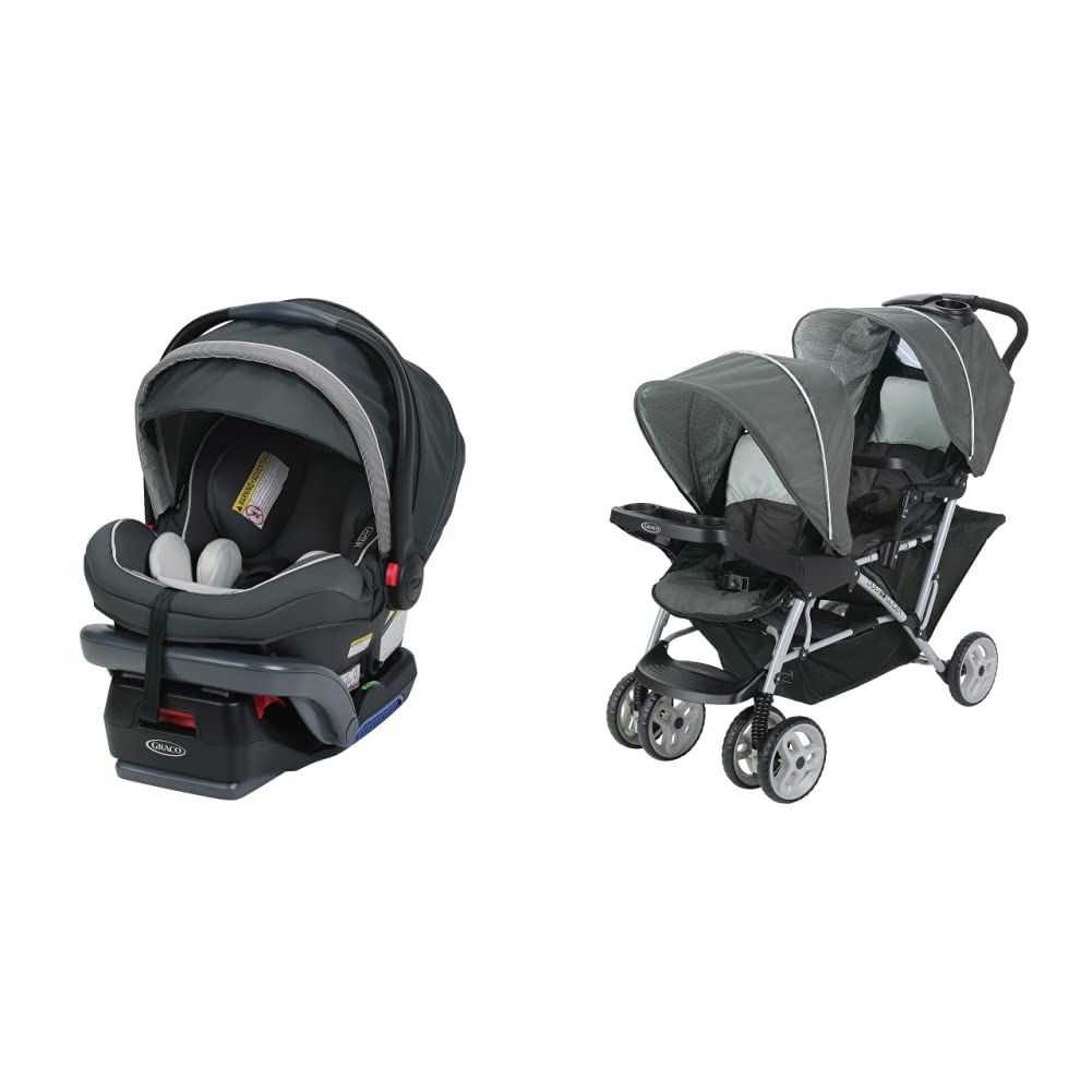 Graco SnugRide SnugLock 35 Elite Infant Car Seat + Graco DuoGlider Double Stroller