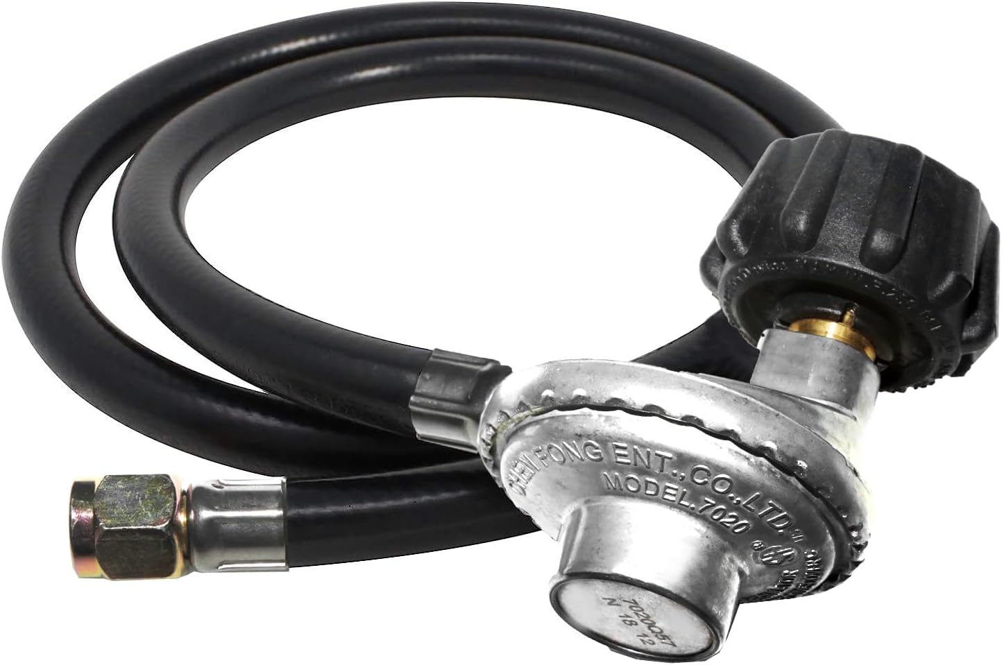 GrillAce 2 Feet Universal Propane Hose with Regulator, Gas Grill Regulator and Hose Connect to 20 Lb Propane Tank, Grill Replacement Parts for Most LP Gas Grills Heaters and Griddles