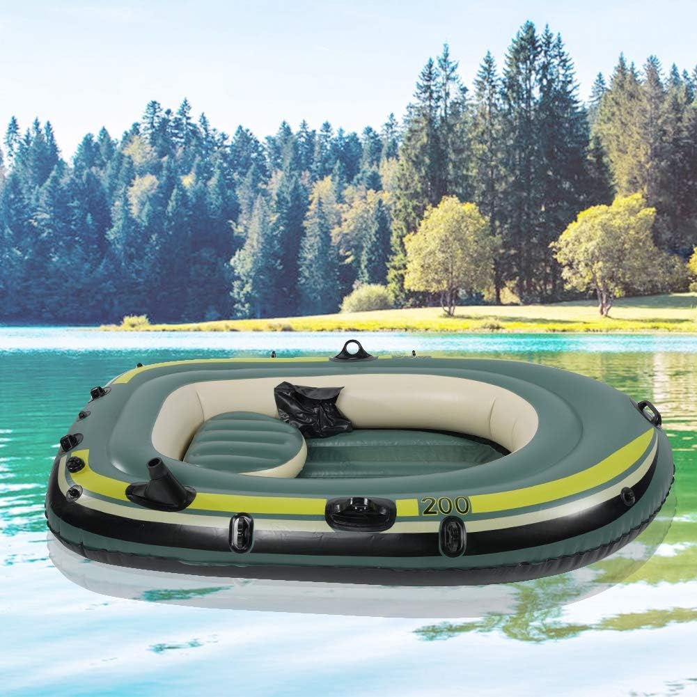 Inflatable Boat Series, 2 Person Raft Inflatable Kayak, PVC Fishing Boat, Portable Inflatable Canoe Kayak for Adults and Kids