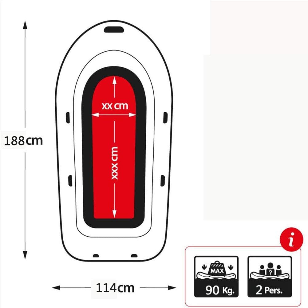 Inflatable Fishing Boats for Adults 2 Person, Inflatable Rafts, Inflatable Boat for Pool,90 Kg, Suitable for Two People