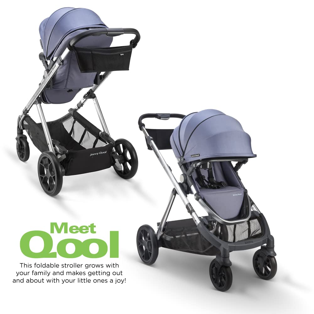 Joovy Qool Stroller, Customizable Stroller, Single, Double, Triple, Grey Melange