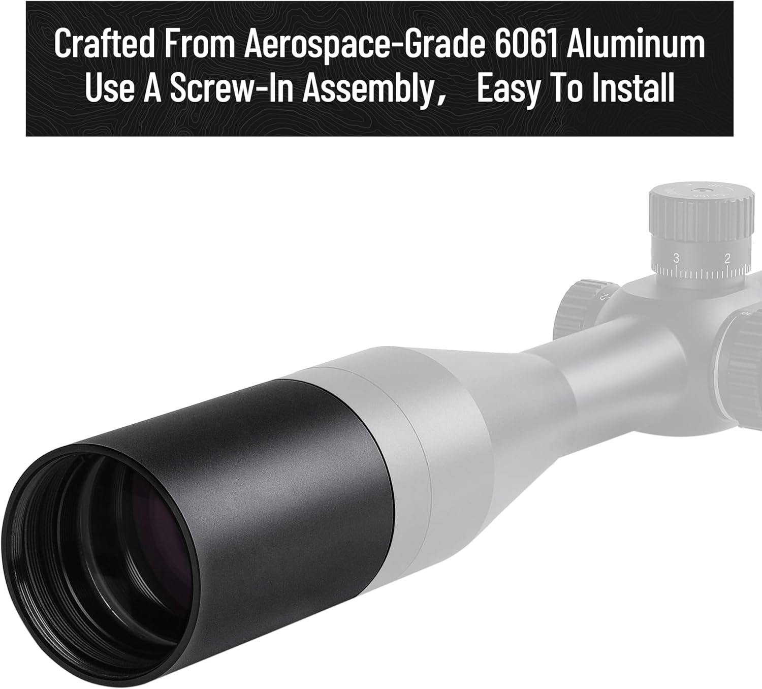 LEBO Optics Light Rifle Scope Sunshade, Low-Reflective Surface Treatment, 6061 Aluminum Alloy