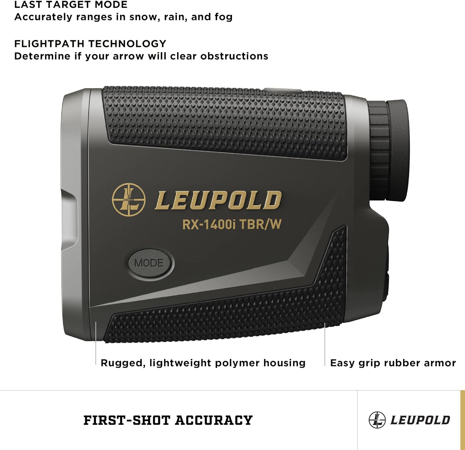 Leupold RX-1400I TBR/W Gen 2 w/Flightpath Rangefinder, Black/Gray