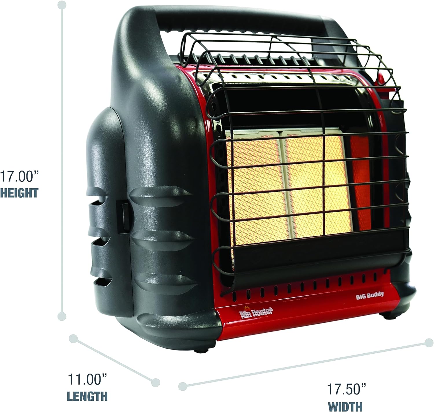 Mr. Heater Big Buddy Pro Series Propane Heater, 18000 BTU, Red