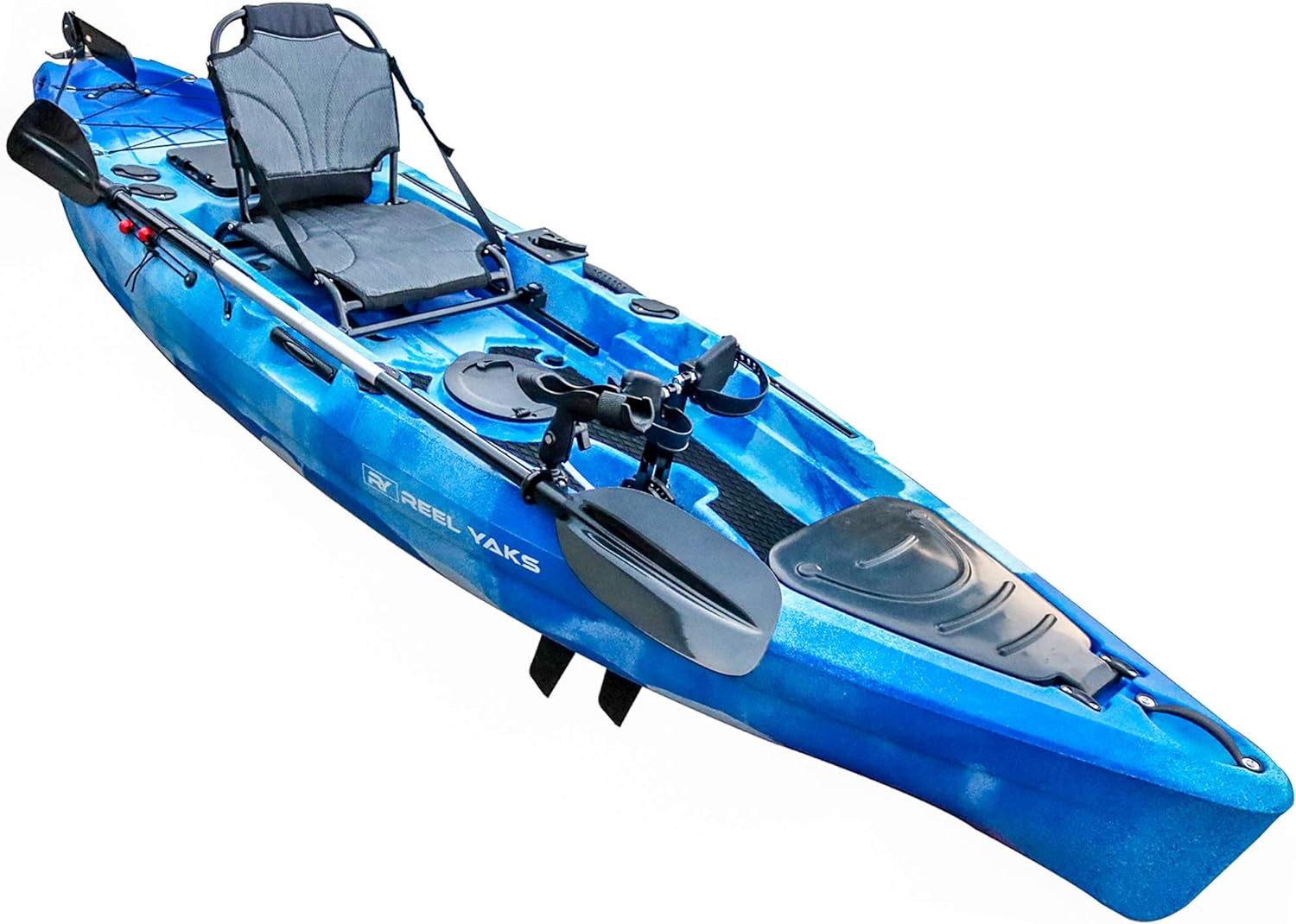 Pedal Kayak Fishing Angler 11’ | sit on top or Stand | 500lbs Capacity for Adult Youths Kids| Suitable for Ocean Lakes Rivers | Foot or Paddle Drive Motor| Pesca canoas caiaques caña pescar