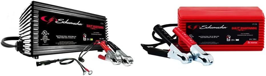 Schumacher SC1355 Fully Automatic Battery Maintainer - 1.5 Amp, 6/12V - For Car, Power Sport, or Marine Batteries