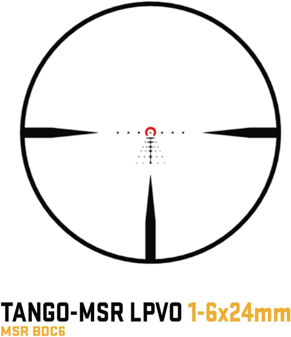 SIG SAUER Tango-MSR LPVO 1-6X24mm Waterproof Fog-Proof Rugged Tactical Hunting Scope | Illuminated MSR BDC-6 Reticle