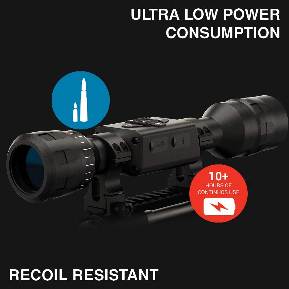 X-Sight LTV Ultra Light Day/Night Hunting Scope w/QHD+Sensor, Video Record, 10hrs+ Battery Power