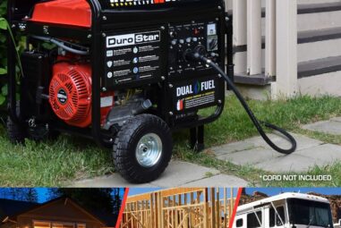 DuroStar DS4850EH Dual Fuel Portable Generator-4850 Watt Gas or Propane Powered Electric Start-Camping & RV Ready, 50 State Approved, Red/Black review