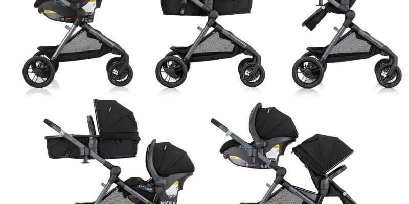 Evenflo Pivot Xpand Modular Travel System with LiteMax Infant Car Seat with Anti-Rebound Bar (Ayrshire Black) Review